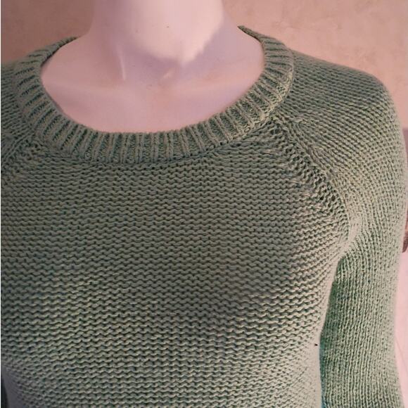 Vince Camuto Mint Green Knit Sweater XS Relaxed Minimalist Quietlux Layering - Picture 3 of 11